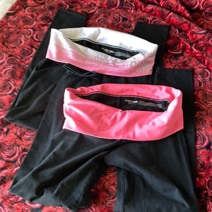 Two Blingy Victoria’s Secret Pink Yoga Leggings - Selling Together